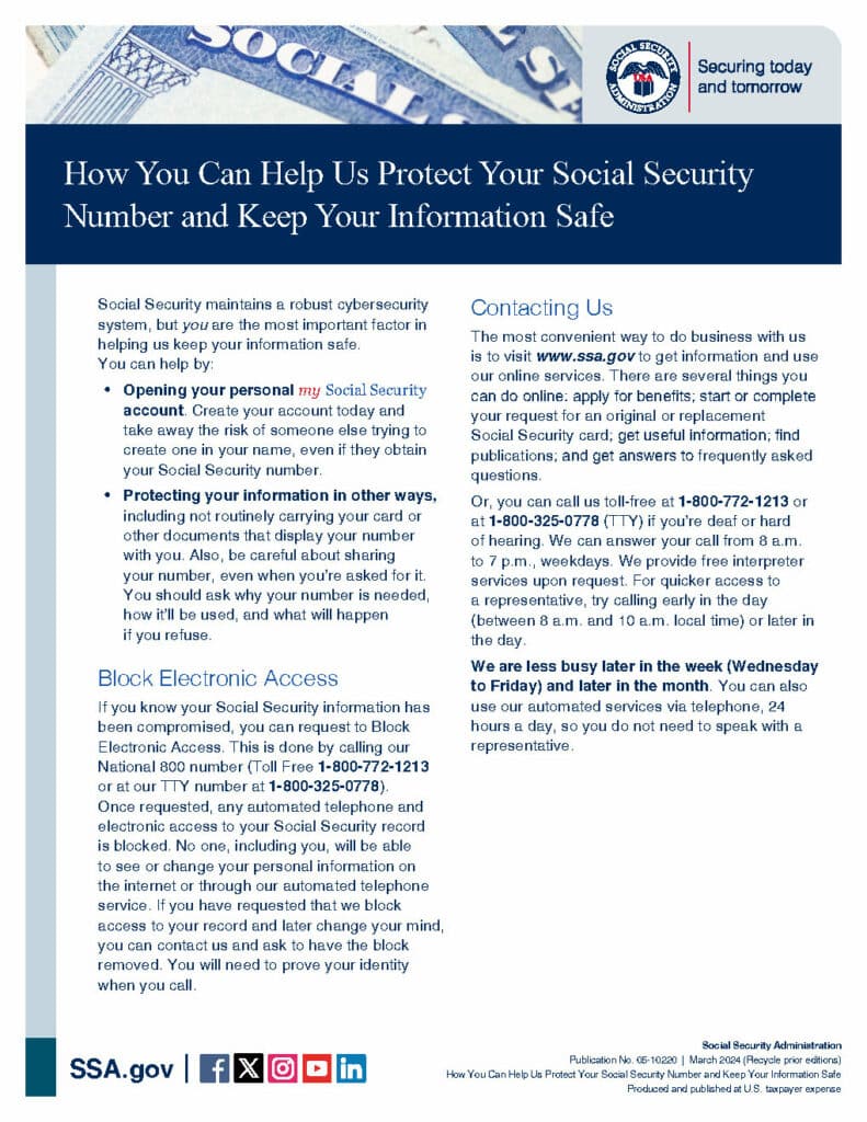 Answering SSN protection questions